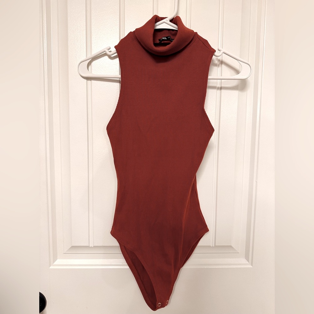 Turtleneck tank top body suit by Zara